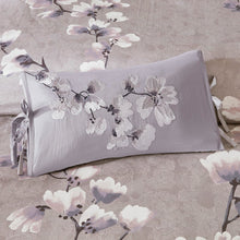 Load image into Gallery viewer, N Natori Sakura Blossom Embroidered Cotton Oblong Decorative Pillow - 12X20'' NS30-3259