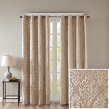 Load image into Gallery viewer, Mirage Knitted Jacquard Blackout Window Panel (50x108)- Champagne SS40-0015 By Olliix