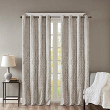 Load image into Gallery viewer, Mirage Knitted Jacquard Blackout Window Panel (50x84) - Grey SS40-0016 By Olliix
