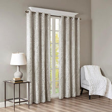 Load image into Gallery viewer, Mirage Knitted Jacquard Blackout Window Panel (50x95) - Grey SS40-0017 By Olliix