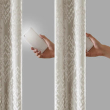 Load image into Gallery viewer, Mirage Knitted Jacquard Blackout Window Panel (50x108) - Grey SS40-0018 By Olliix