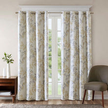 Load image into Gallery viewer, Julie Printed Botanical Blackout Window Panel (50x95) - Yellow SS40-0023 By Olliix