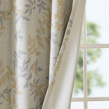 Load image into Gallery viewer, Julie Printed Botanical Blackout Window Panel (50x95) - Yellow SS40-0023 By Olliix