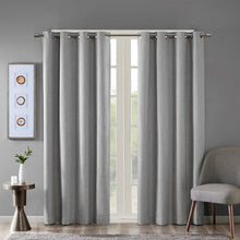Load image into Gallery viewer, Maya Printed Heathered Blackout Window Panel (50x84) - Grey SS40-0028 By Olliix