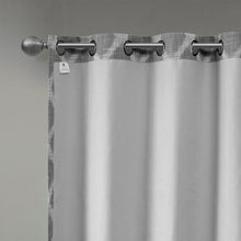 Load image into Gallery viewer, Blakesly Printed Ikat Blackout Window Curtain Panel (50x84) - Grey SS40-0066 By Olliix