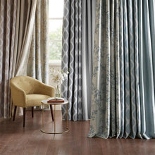 Load image into Gallery viewer, Blakesly Printed Ikat Blackout Window Curtain Panel (50x84) - Grey SS40-0066 By Olliix