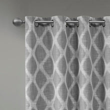 Load image into Gallery viewer, Blakesly Printed Ikat Blackout Window Panel (50x95) - Grey SS40-0067 By Olliix
