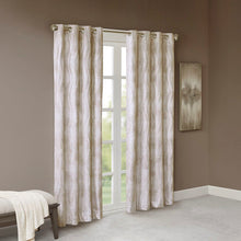Load image into Gallery viewer, Sunsmart Victorio Printed Jacquard Grommet Top Total Blackout Curtain - 50X108" SS40-0092