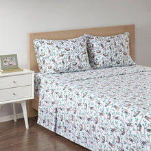 Load image into Gallery viewer, True North By Sleep Philosophy Cozy Flannel 100% Cotton Flannel Printed Sheet Set - Queen TN20-0374