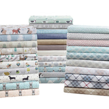 Load image into Gallery viewer, True North By Sleep Philosophy Cozy Flannel 100% Cotton Flannel Printed Sheet Set - Queen TN20-0386