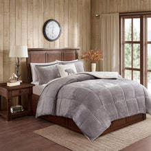Load image into Gallery viewer, Woolrich Plush To Sherpa Down Alternative Comforter Set -King WR10-2063 By Olliix