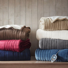 Load image into Gallery viewer, Woolrich Heated Plush To Berber Blanket - Twin WR54-1743 By Olliix
