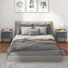 Load image into Gallery viewer, Nightstand Bedside End Table with Door Cabinet for Living Room Bedroom-Gray