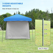 Load image into Gallery viewer, 10 x 10 Feet Pop Up Tent Slant Leg Canopy with Detachable Side Wall-Blue