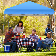 Load image into Gallery viewer, 10 x 10 Feet Pop Up Tent Slant Leg Canopy with Detachable Side Wall-Blue