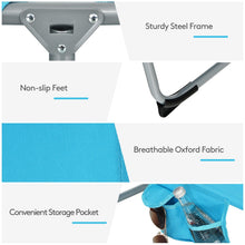 Load image into Gallery viewer, Folding Beach Lounge Chair with Pillow for Outdoor-Turquoise