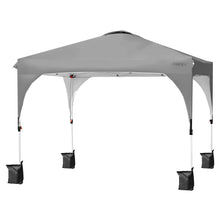 Load image into Gallery viewer, 10' x 10' Outdoor Pop-up Camping Canopy Tent with Roller Bag-Gray