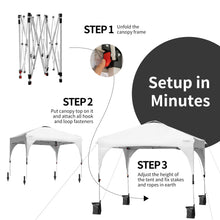 Load image into Gallery viewer, 10' x 10' Outdoor Pop-up Camping Canopy Tent with Roller Bag-White
