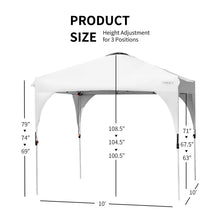 Load image into Gallery viewer, 10' x 10' Outdoor Pop-up Camping Canopy Tent with Roller Bag-White