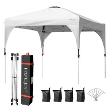 Load image into Gallery viewer, 10' x 10' Outdoor Pop-up Camping Canopy Tent with Roller Bag-White