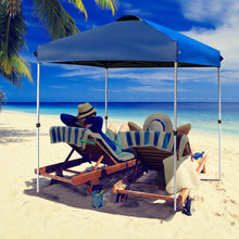 Load image into Gallery viewer, 6.6' x 6.6' Outdoor Pop Up Camping Canopy Tent with Roller Bag-Blue