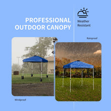 Load image into Gallery viewer, 6.6' x 6.6' Outdoor Pop Up Camping Canopy Tent with Roller Bag-Blue