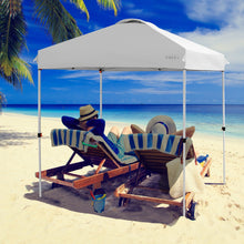 Load image into Gallery viewer, 6.6' x 6.6' Outdoor Pop Up Camping Canopy Tent with Roller Bag-White