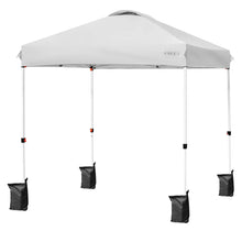 Load image into Gallery viewer, 6.6' x 6.6' Outdoor Pop Up Camping Canopy Tent with Roller Bag-White
