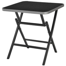 Load image into Gallery viewer, Patio Folding Square Dining Table with Aluminum Frame and Tempered Glass top