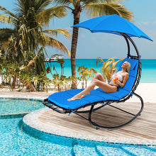 Load image into Gallery viewer, Hammock Swing Lounger Chair with Shade Canopy-Navy