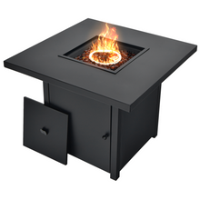 Load image into Gallery viewer, 32 Inch 40000 BTU Propane Fire Pit Table with Lid and Fire Glass