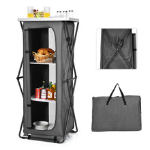Load image into Gallery viewer, Folding Pop-Up Cupboard Compact Camping Storage Cabinet with Bag-XL