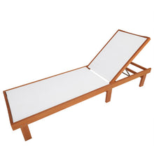 Load image into Gallery viewer, Solid Wood Back Adjustable Patio Lounge Chair