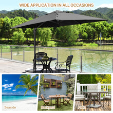 Load image into Gallery viewer, 10 x 10 Feet Patio Offset Cantilever Umbrella with Aluminum 360-degree Rotation Tilt-Gray