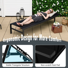 Load image into Gallery viewer, 6-Position Chaise Lounge Chairs with Rustproof Aluminium Frame-Black
