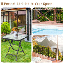 Load image into Gallery viewer, 18 Inch Square Patio Bistro Table with Rustproof Frame