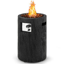 Load image into Gallery viewer, 16 Inch Auto-Ignition Patio Gas Fire Pit with Waterproof Protective Cover-Black