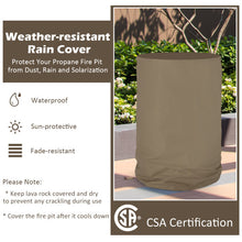 Load image into Gallery viewer, 16 Inch Auto-Ignition Patio Gas Fire Pit with Waterproof Protective Cover-Gray