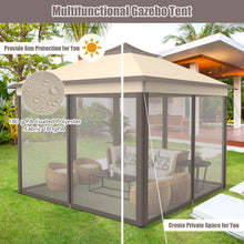 Load image into Gallery viewer, 11 x 11 Feet 2-Tier Pop-Up Gazebo Tent Portable Canopy Shelter Carry Bag Mesh