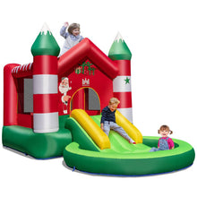 Load image into Gallery viewer, Christmas Themed Kids Inflatable Bounce House with Slide without Blower