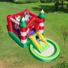 Load image into Gallery viewer, Christmas Themed Kids Inflatable Bounce House with Slide without Blower
