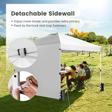 Load image into Gallery viewer, 10 x 10 Feet Foldable Commercial Pop-up Canopy with Roller Bag and Banner Strip-White
