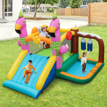 Load image into Gallery viewer, 7-in-1 Flamingo Inflatable Bounce House with Slide without Blower