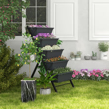 Load image into Gallery viewer, 5-Tier Vertical Raised Garden Bed with Wheels and Container Boxes