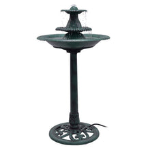 Load image into Gallery viewer, Reward-3 Tiers Outdoor Bird Decor Pedestal Water Fountain with Pump