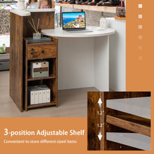 Load image into Gallery viewer, Office Desk with Open Shelf and Lockable Drawer