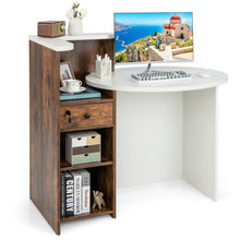 Load image into Gallery viewer, Office Desk with Open Shelf and Lockable Drawer