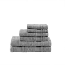 Load image into Gallery viewer, Madison Park Essentials Super Soft 6 Piece Cotton Towel Set Mpe73-662