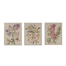 Load image into Gallery viewer, Madison Park Linen Botanicals Printed Linen Canvas Set Of 3 MP95C-0037 By Olliix
