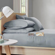 Load image into Gallery viewer, ID20-1457 Intelligent Design Microfiber Sheet Set With Side Storage Pockets By Olliix